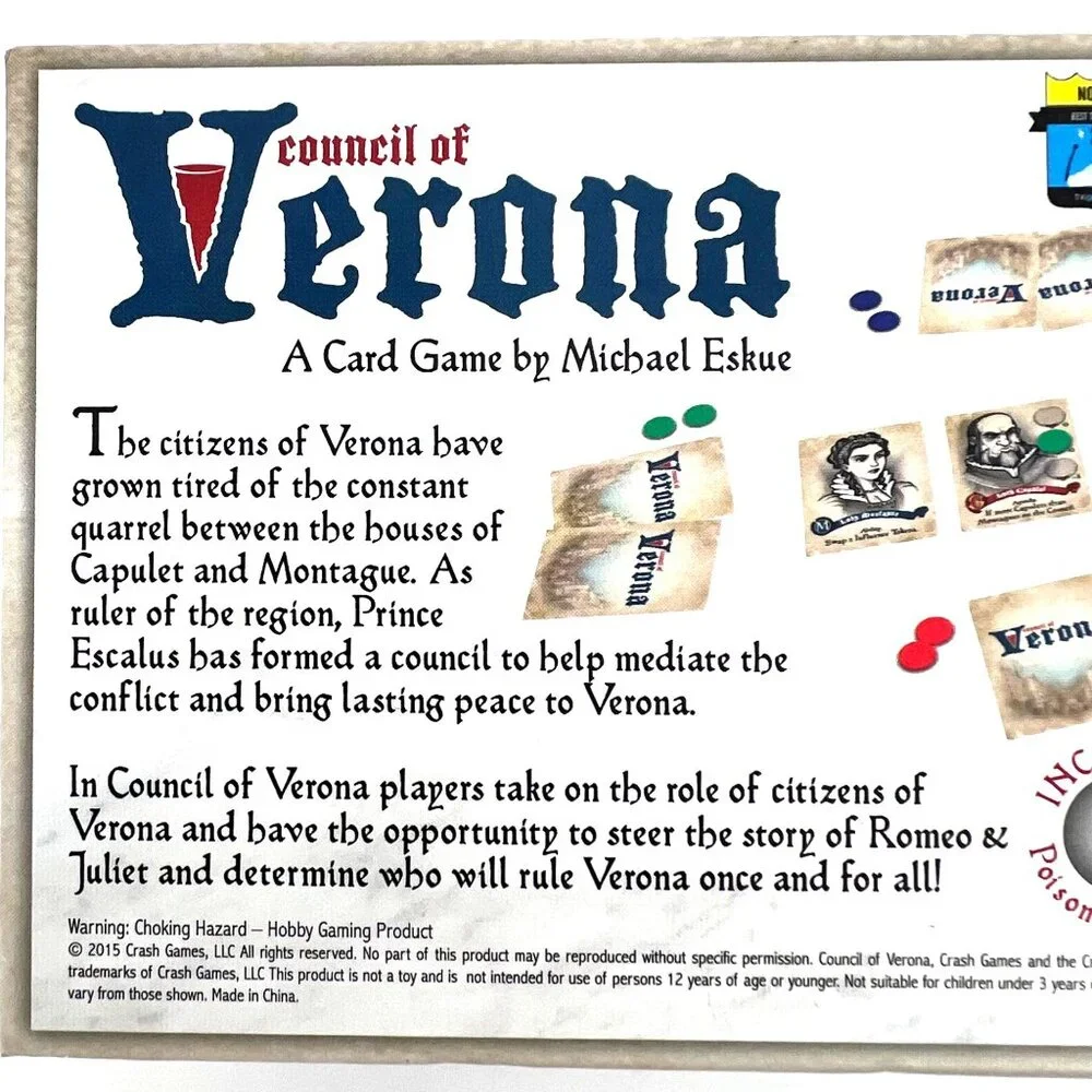 Romeo & Juliet Council Of Verona Card Game Michael Eskue Second Edition TableTop - Picture 4 of 16